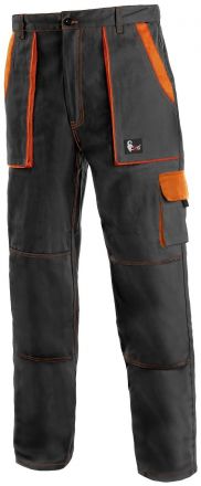 LUXY JOSEF montérkové kalhoty černo-oranžové