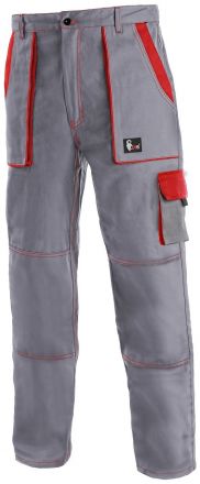 LUXY JOSEF montérkové kalhoty šedo-červené