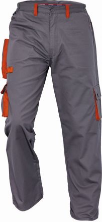 DESMAN kalhoty šedá/oranžová