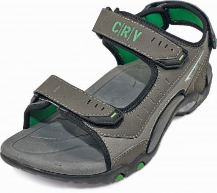 CROWAN sandál - šedá/zelená