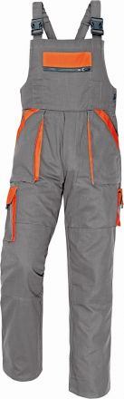MAX kalhoty s laclem šedá/oranžová