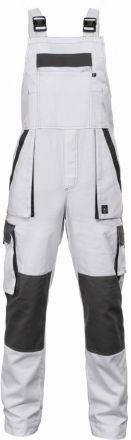 MAX SUMMER kalhoty s laclem bílá/šedá