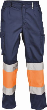 BILBAO HI-VIS kalhoty tmavě modrá/oranžová