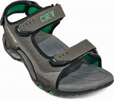 CROWAN sandál - šedá/zelená