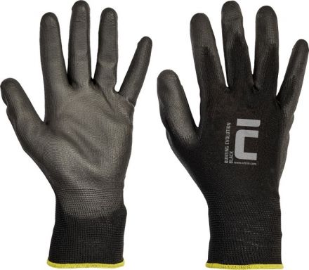 BUNTING EVOLUTION BLACK rukavice máčené - polyuretan