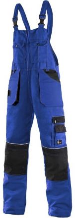 ORION KRYŠTOF Montérkové kalhoty s laclem a náprsenkou - modro-černé