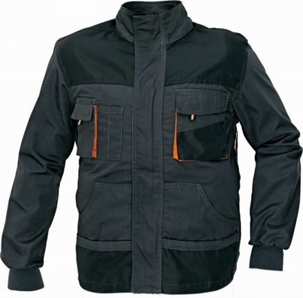 EMERTON flanelová bunda zimní černá/oranžová