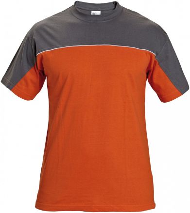 DESMAN tričko šedá/oranžová