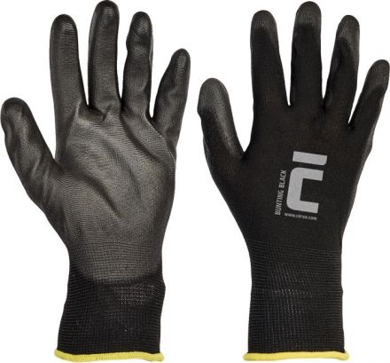 BUNTING BLACK rukavice máčené - polyuretan