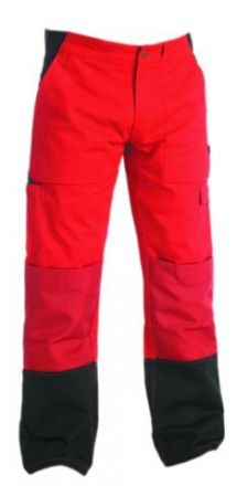 ARGES pracovní kalhoty do pasu bavlna červená