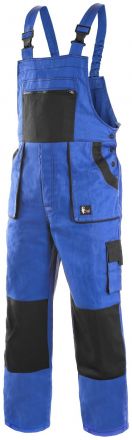LUXY ROBIN monterkové kalhoty s laclem - modro-černé
