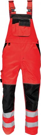 KNOXFIELD HI-VIS FL kalhoty s laclem červená