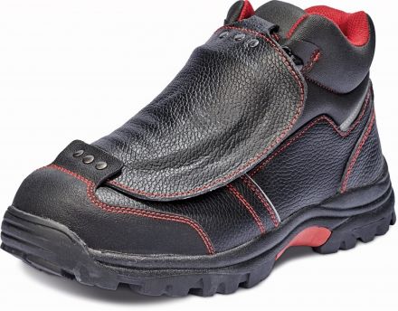 STEELER METATARSAL S3 kotníková bezpečnostní obuv - černá/červená