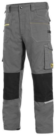 STRETCH montérkové kalhoty - šedá/černá