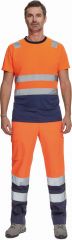 MONZON HI-VIS tričko oranžová/tmavě modrá