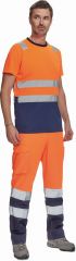 MONZON HI-VIS tričko oranžová/tmavě modrá