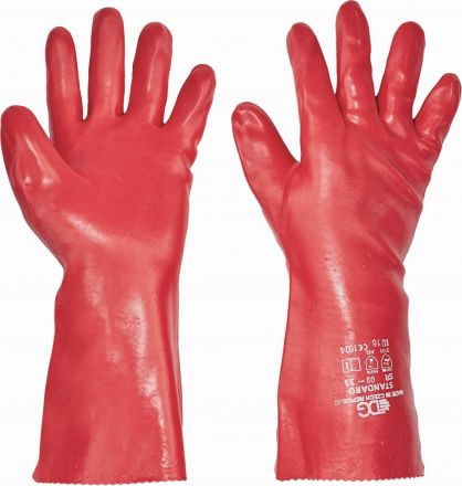 STANDARD rukavice chemické (červená)