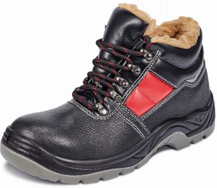 JENA SC-03-012 S3 kotníková bezpečnostní obuv zimní - černá/červená