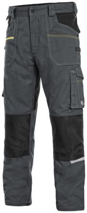 STRETCH montérkové kalhoty - tmavě šedá/černá