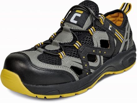 HENFORD S1 sandál bezpečnostní - černá/žlutá/šedá