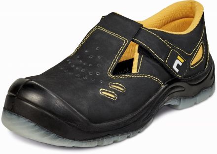 BK TPU S1P sandál bezpečnostní - černá/žlutá