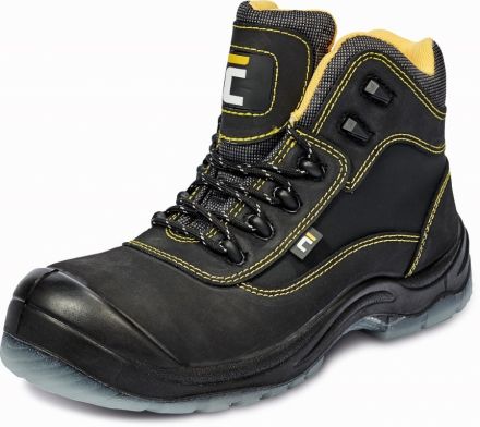 BK TPU S3 kotníková bezpečnostní obuv zimní - černá/žlutá