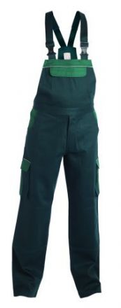 AMISO pracovní kalhoty s laclem zelené